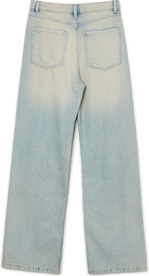 Niebieskie jeansy Cropp z bawełny w street stylu