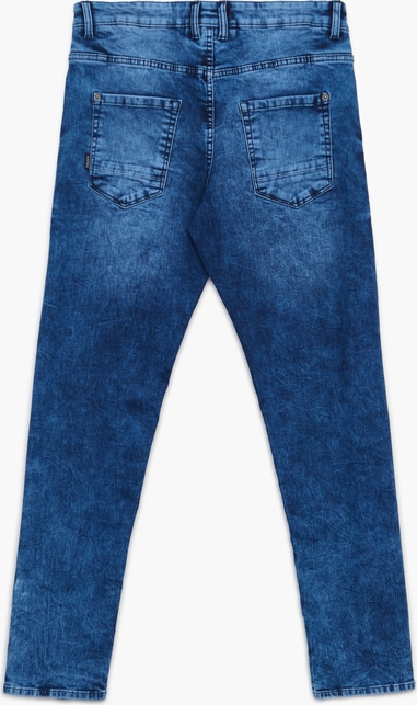 Niebieskie jeansy Cropp z jeansu w street stylu