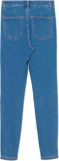 Niebieskie jeansy Cropp z tkaniny w stylu casual
