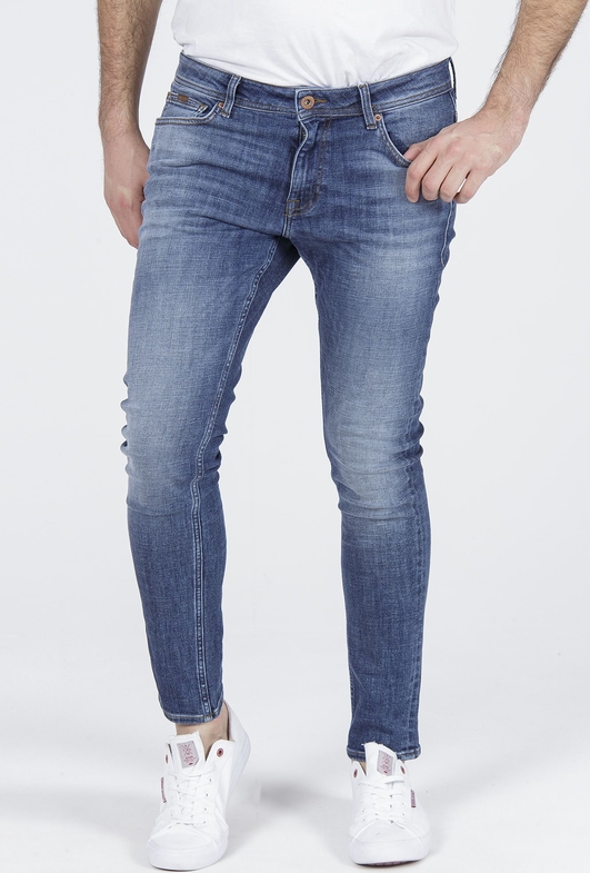 Niebieskie jeansy Cross Jeans w stylu casual z jeansu