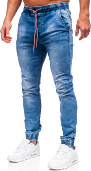 Niebieskie jeansy Denley z jeansu