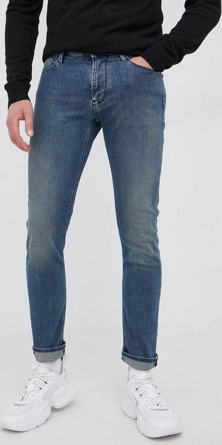 Niebieskie jeansy Emporio Armani w stylu casual