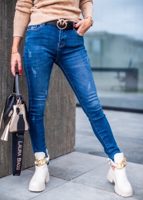 Niebieskie jeansy Fason w stylu casual