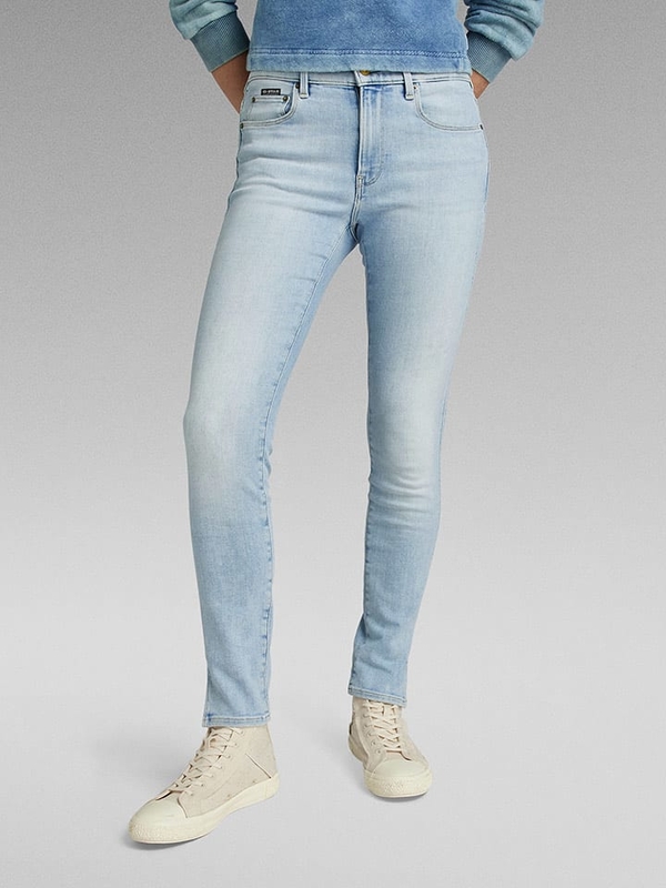 Niebieskie jeansy G-star w street stylu z bawełny