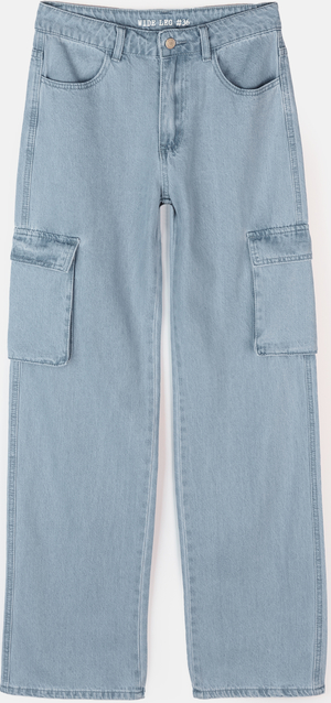 Niebieskie jeansy Gate w stylu casual z jeansu