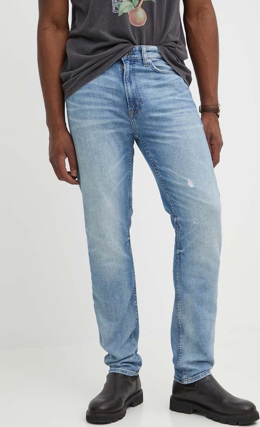 Niebieskie jeansy Guess z bawełny w street stylu
