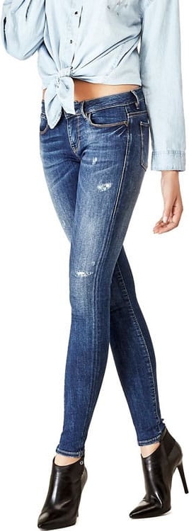 Niebieskie jeansy Guess z jeansu w stylu casual