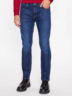 Niebieskie jeansy Hugo Boss w street stylu