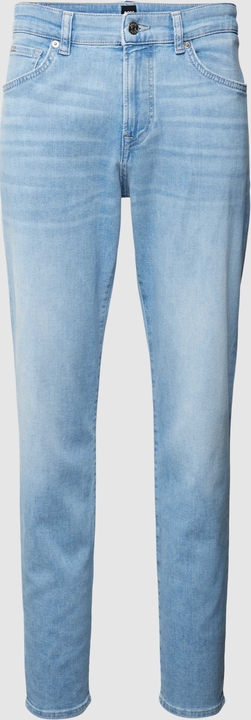 Niebieskie jeansy Hugo Boss z bawełny w street stylu
