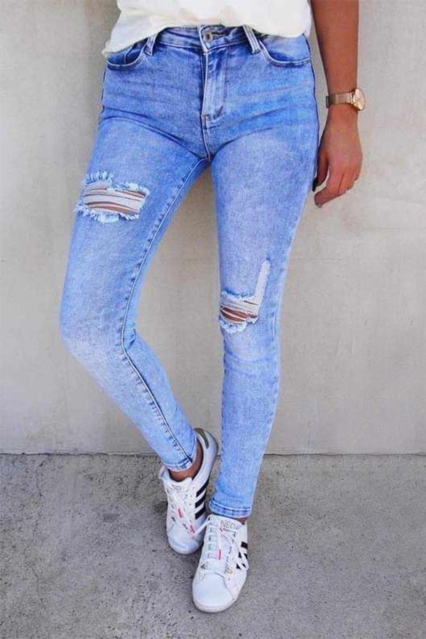 Niebieskie jeansy IVET w stylu casual
