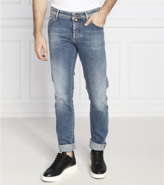 Niebieskie jeansy Jacob Cohen w stylu casual
