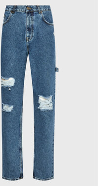 Niebieskie jeansy Karl Kani w młodzieżowym stylu