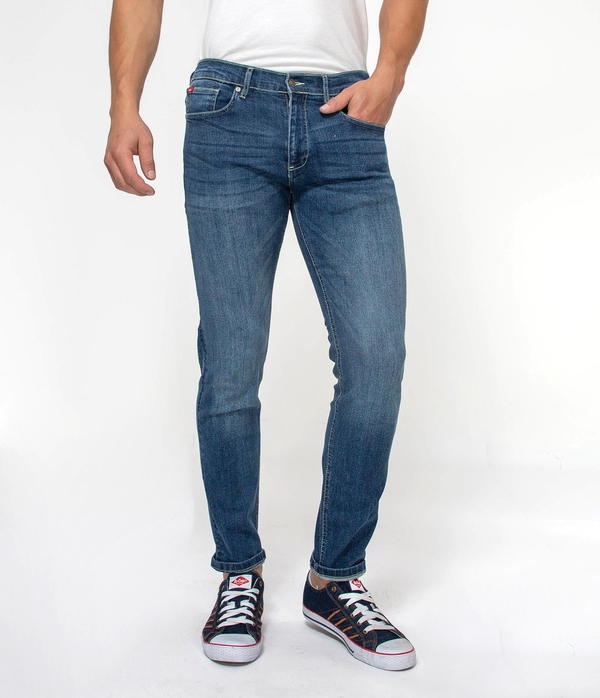 Niebieskie jeansy Lee Cooper w street stylu z bawełny