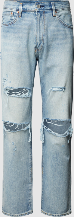 Niebieskie jeansy Levis w młodzieżowym stylu z bawełny