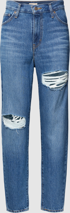 Niebieskie jeansy Levis w street stylu z bawełny