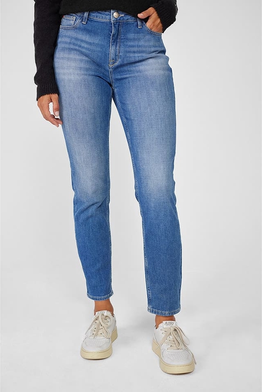 Niebieskie jeansy Lieblingsstück w stylu casual z bawełny