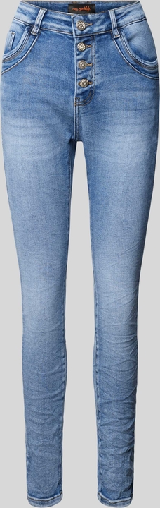Niebieskie jeansy miss goodlife z bawełny w street stylu