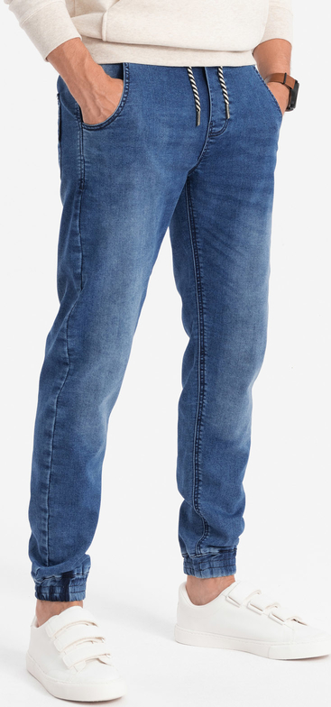 Niebieskie jeansy Ombre w stylu casual