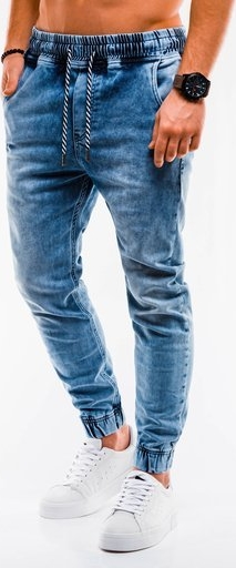 Niebieskie jeansy Ombre z jeansu