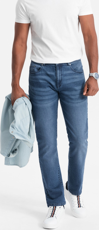 Niebieskie jeansy Ombre z jeansu w stylu klasycznym