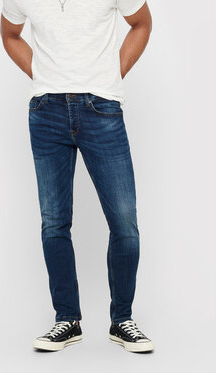 Niebieskie jeansy Only & Sons w street stylu