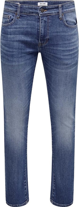 Niebieskie jeansy Only & Sons z bawełny w stylu klasycznym