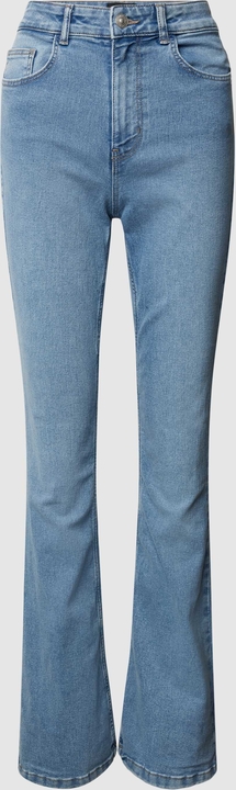 Niebieskie jeansy Pieces z bawełny w stylu casual