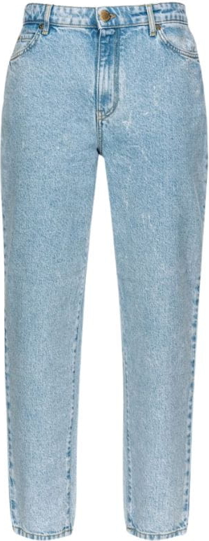 Niebieskie jeansy Pinko z bawełny w street stylu