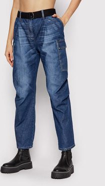 Niebieskie jeansy PLEASE w street stylu