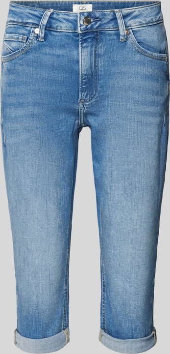 Niebieskie jeansy Qs w street stylu z bawełny