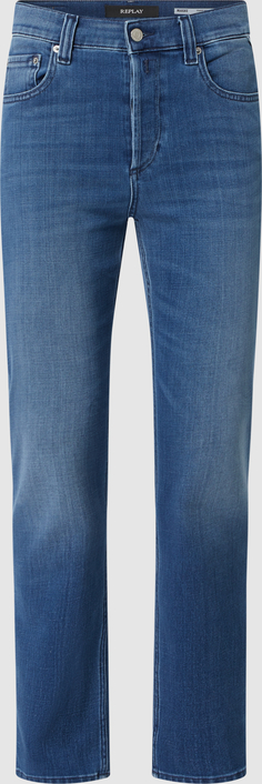 Niebieskie jeansy Replay z bawełny w stylu casual