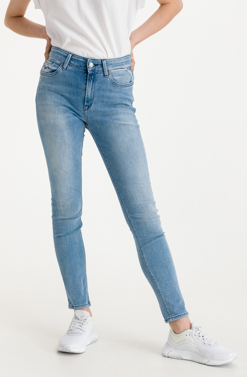 Niebieskie jeansy Replay z jeansu w stylu casual
