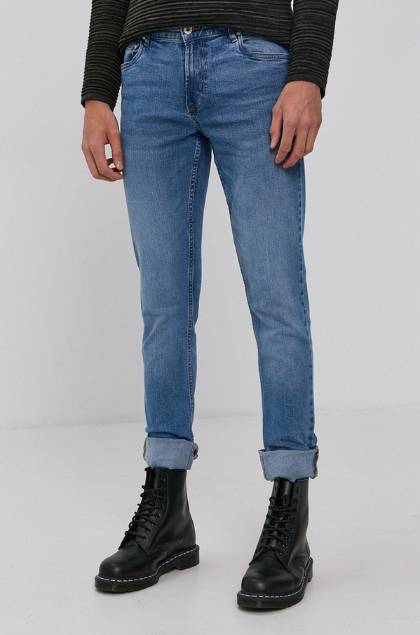 Niebieskie jeansy Solid