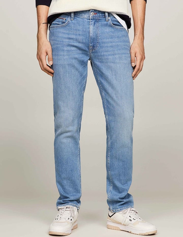Niebieskie jeansy Tommy Hilfiger z bawełny w stylu casual