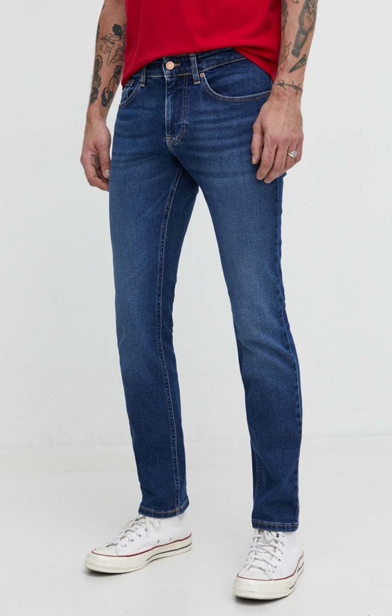 Niebieskie jeansy Tommy Jeans w street stylu z bawełny