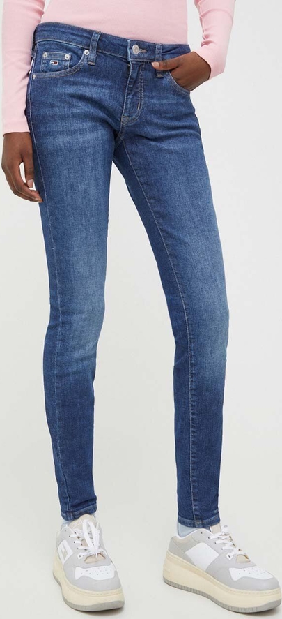 Niebieskie jeansy Tommy Jeans z bawełny w stylu casual