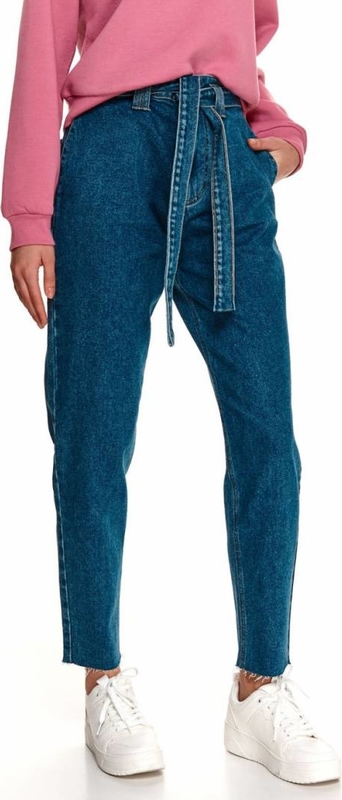 Niebieskie jeansy Top Secret z jeansu
