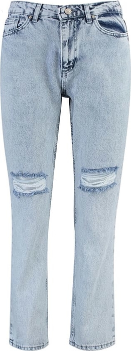 Niebieskie jeansy Trendyol w stylu klasycznym z bawełny