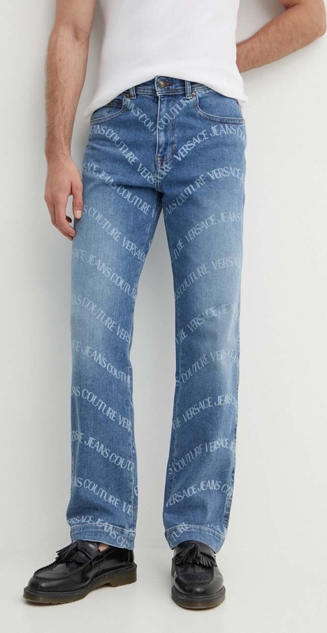 Niebieskie jeansy Versace Jeans w stylu casual