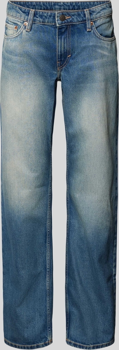 Niebieskie jeansy Weekday z bawełny
