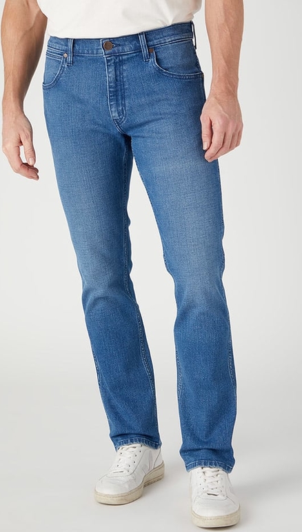 Niebieskie jeansy Wrangler z bawełny w stylu casual