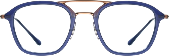 Niebieskie okulary damskie Ray-Ban w stylu glamour