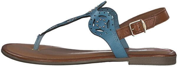 Niebieskie sandały S.Oliver z klamrami z płaską podeszwą