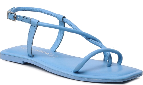 Niebieskie sandały Vero Moda z płaską podeszwą