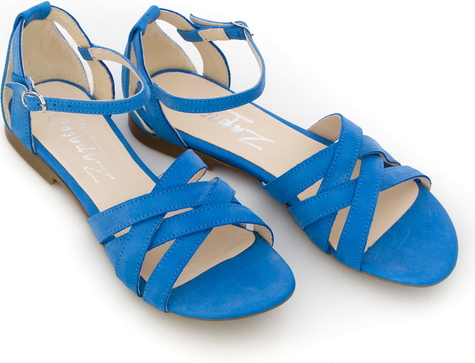 Niebieskie sandały Zapato ze skóry