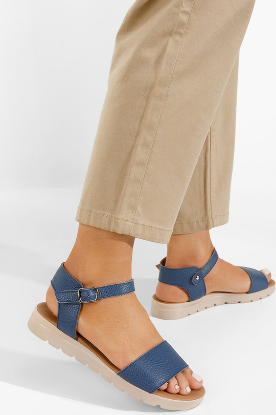Niebieskie sandały Zapatos z klamrami