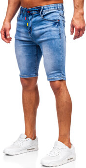 Niebieskie spodenki Denley z jeansu