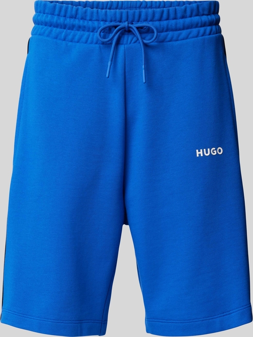 Niebieskie spodenki Hugo Blue w sportowym stylu z bawełny