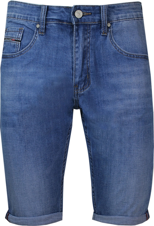 Niebieskie spodenki Pako Jeans w stylu casual z jeansu