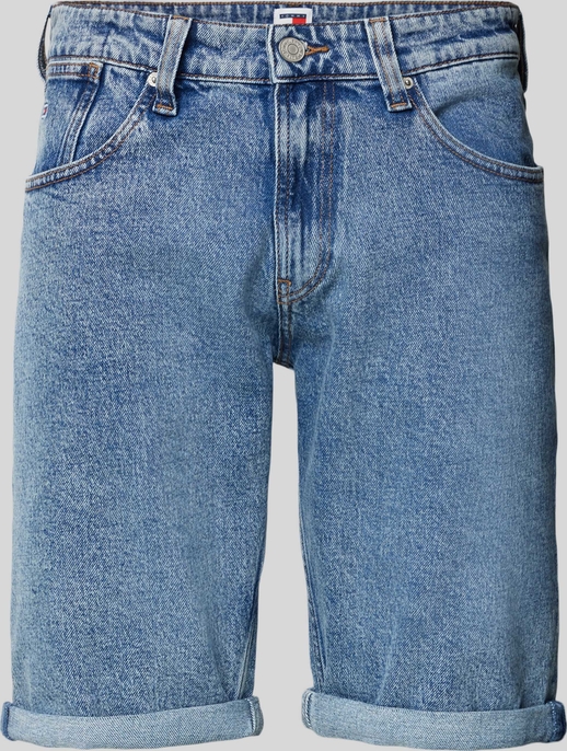 Niebieskie spodenki Tommy Jeans z jeansu w stylu casual